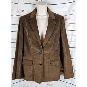 Vintage Oscar De La Renta Corduroy Blazer 11/12 Womens Preppy Academia 90s